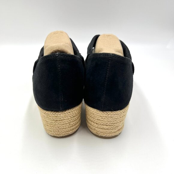 Lifestride Womens Size 9.5 Black Espadrilles Wedges Sandals Shoes - Picture 7 of 13